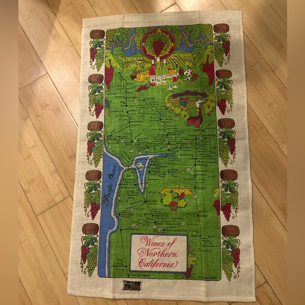 Kay Dee Wines of Northern California NWT tea towel